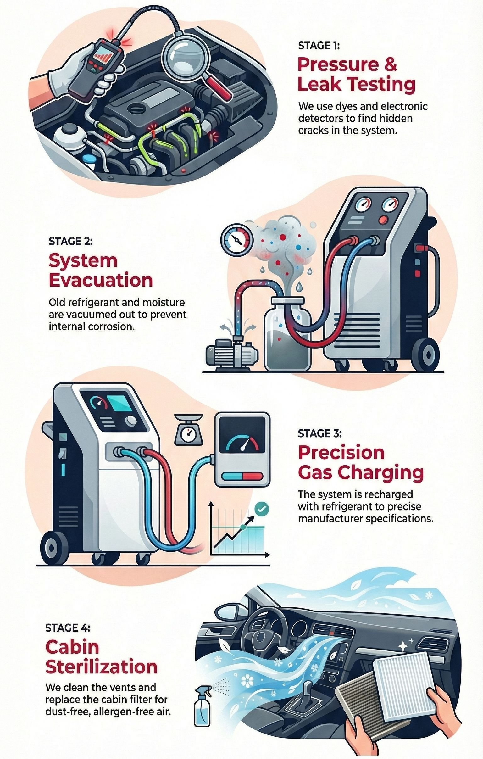 ac repair and servicing infographic