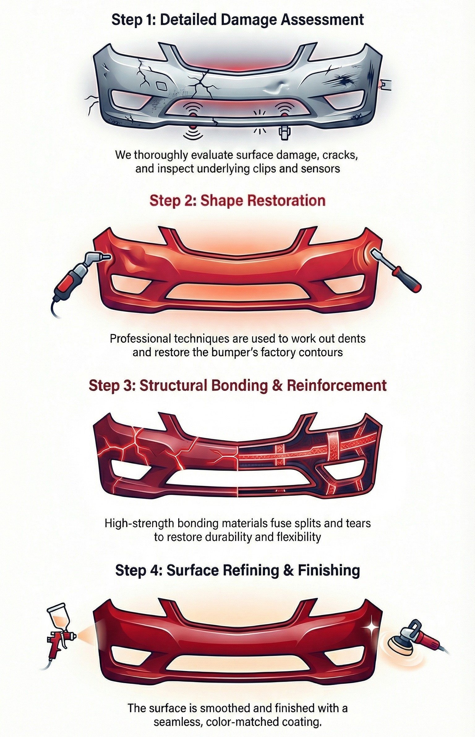 car bumper repair infographic image