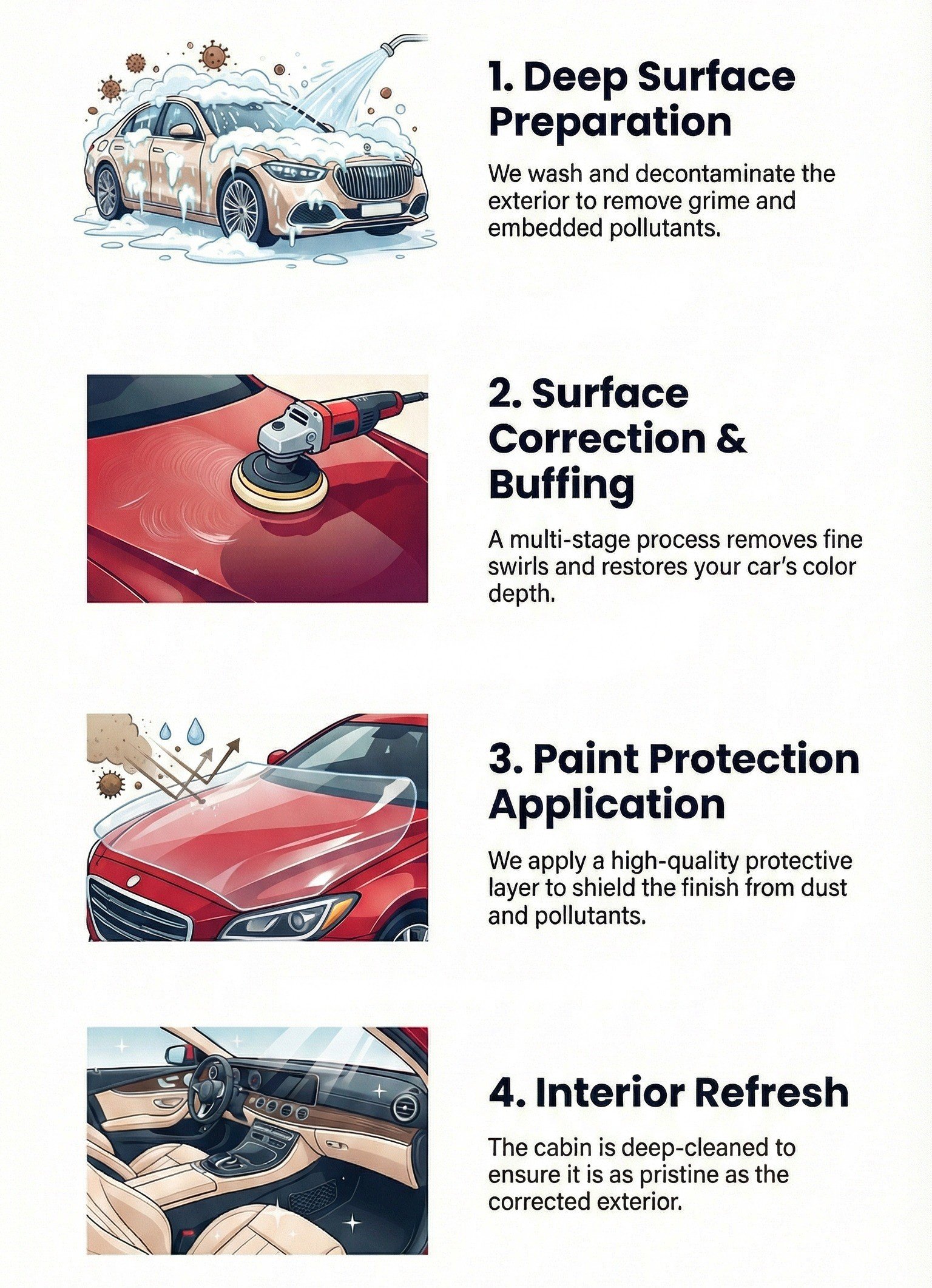 car detailing and polishing infographic